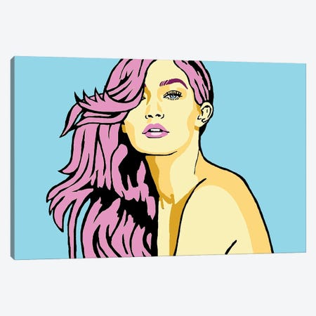 Gigi Hadid Pink Canvas Print #CYP173} by Corey Plumlee Canvas Art Print