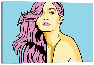 Gigi Hadid Pink Canvas Art Print - Corey Plumlee