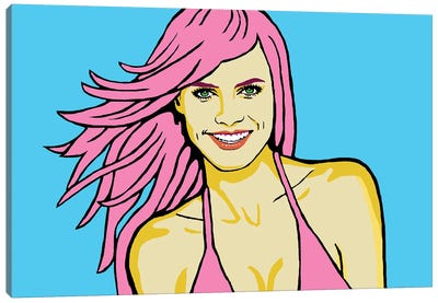 Heidi Klum Pink Canvas Art Print - Corey Plumlee