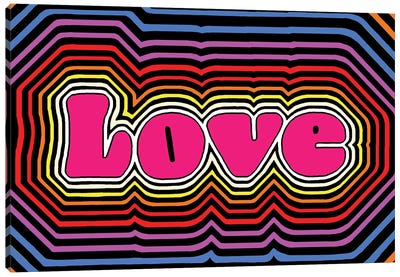 Love Vibes Canvas Art Print - Valentine's Day Art
