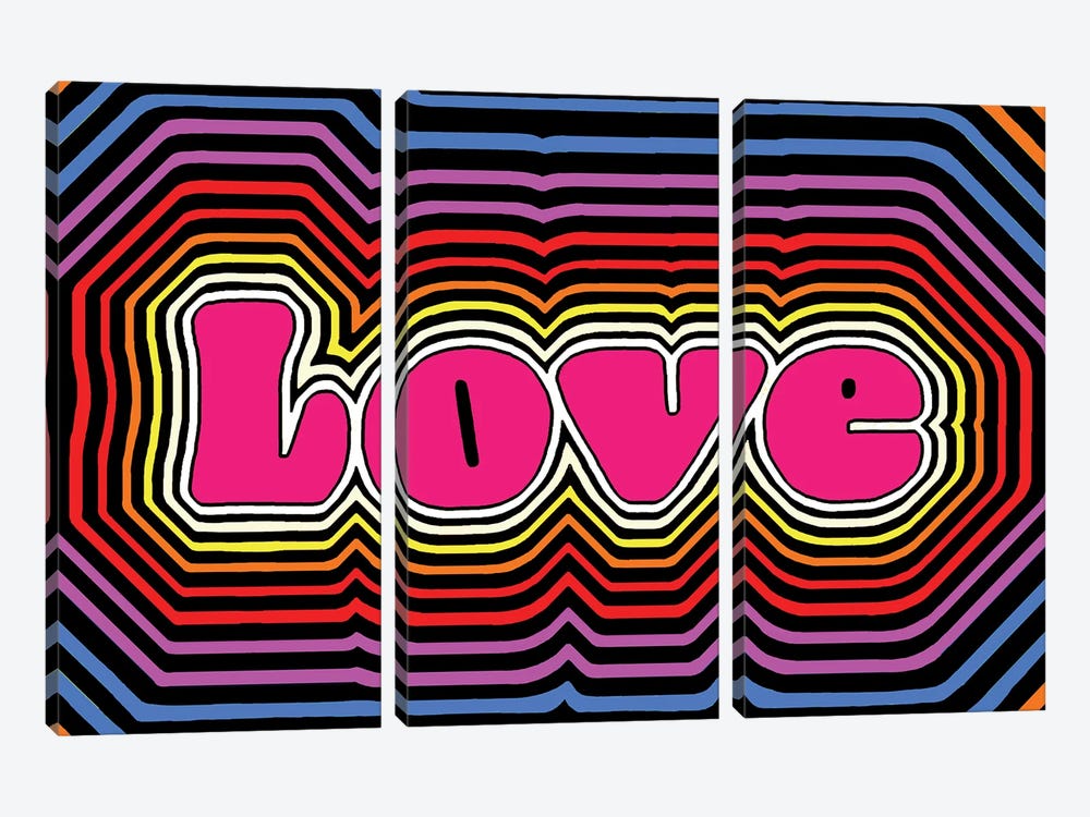 Love Vibes by Corey Plumlee 3-piece Canvas Print