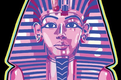 Cosmic King Tut by Corey Plumlee metal wall art