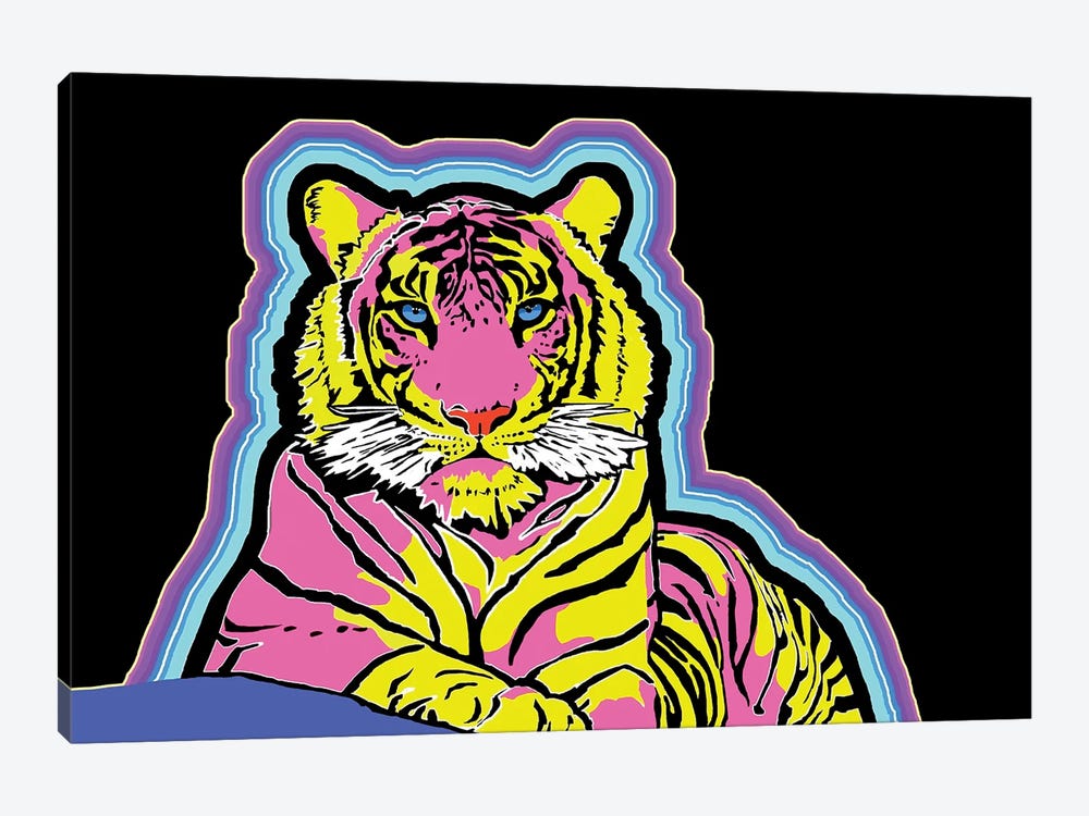 Cosmic Tiger by Corey Plumlee 1-piece Canvas Wall Art