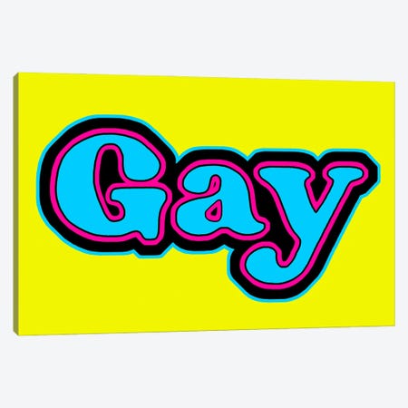 Gay Yellow Canvas Print #CYP204} by Corey Plumlee Canvas Art