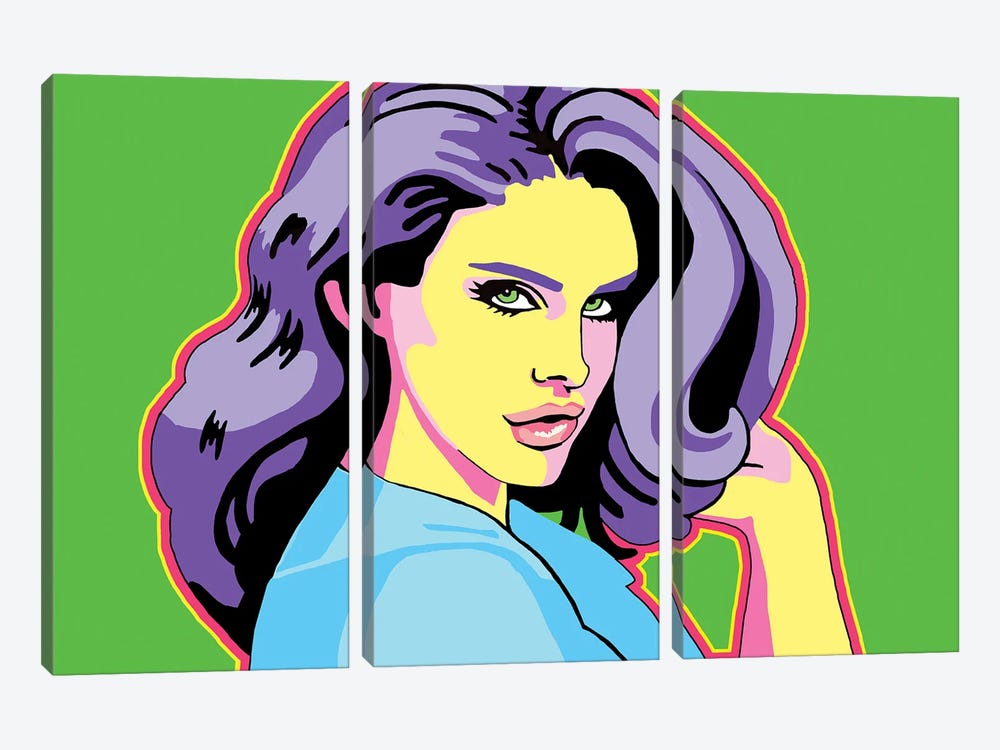 Lana Del Rey by Corey Plumlee 3-piece Canvas Art Print