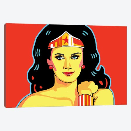 Wonder Woman Canvas Print #CYP211} by Corey Plumlee Canvas Wall Art