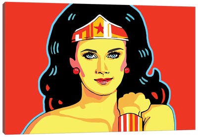Wonder Woman Canvas Art Print - Comic Book Character Art