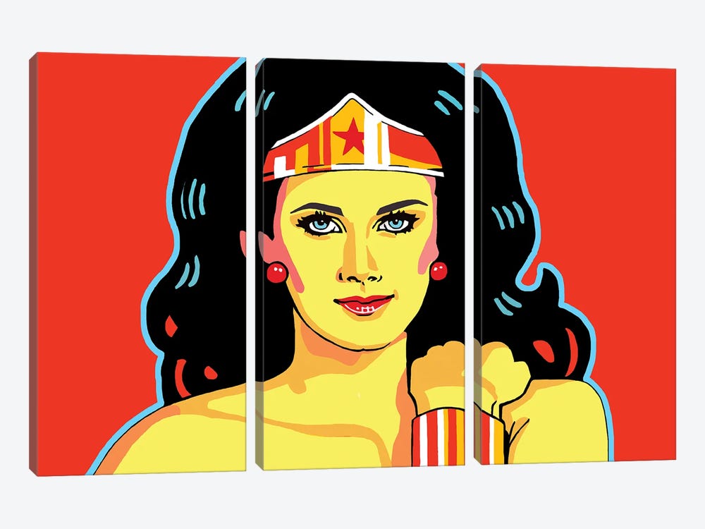 Wonder Woman by Corey Plumlee 3-piece Canvas Wall Art