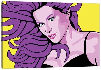 Gisele Bundchen The Purple Canvas Art Print - Corey Plumlee