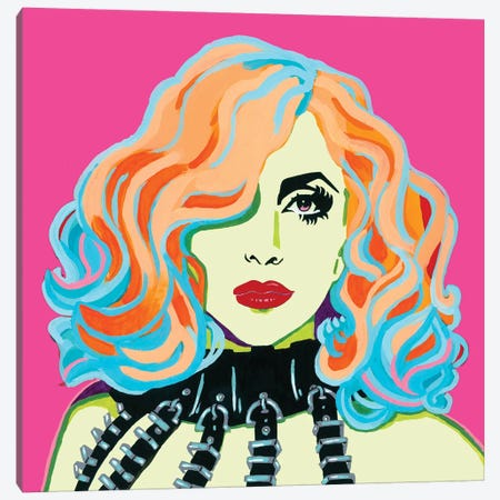 Lady Gaga Canvas Print #CYP24} by Corey Plumlee Canvas Print