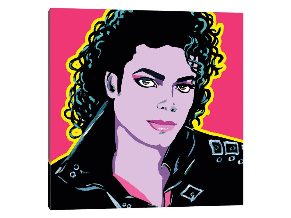 Framed Canvas Art (Champagne) - Michael Jackson by Corey Plumlee ( People > celebrities > musicians > Michael Jackson art) - 26x26 in