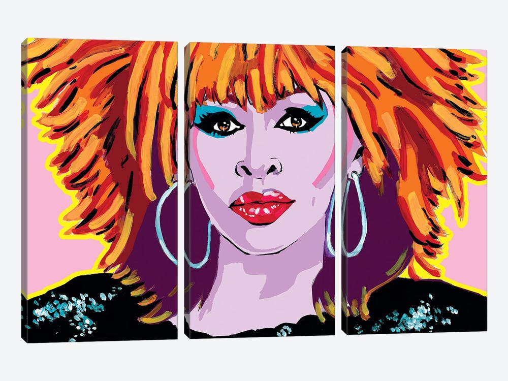 Tina Turner by Corey Plumlee 3-piece Canvas Print