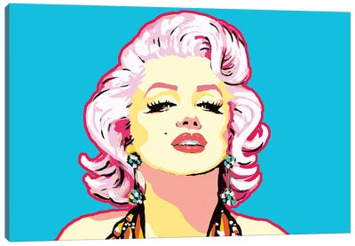Blue Marilyn Canvas Art Print - Marilyn Monroe