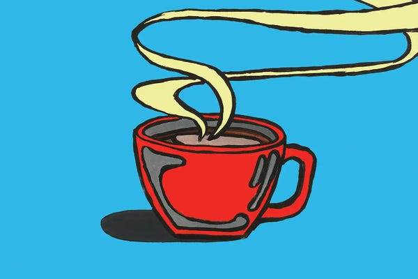 Pop Art Kitchen: Blue Coffee by Corey Plumlee