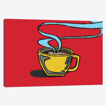 Red Coffee Canvas Print #CYP56} by Corey Plumlee Canvas Art