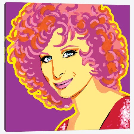 Barbra Streisand Canvas Print #CYP5} by Corey Plumlee Canvas Artwork