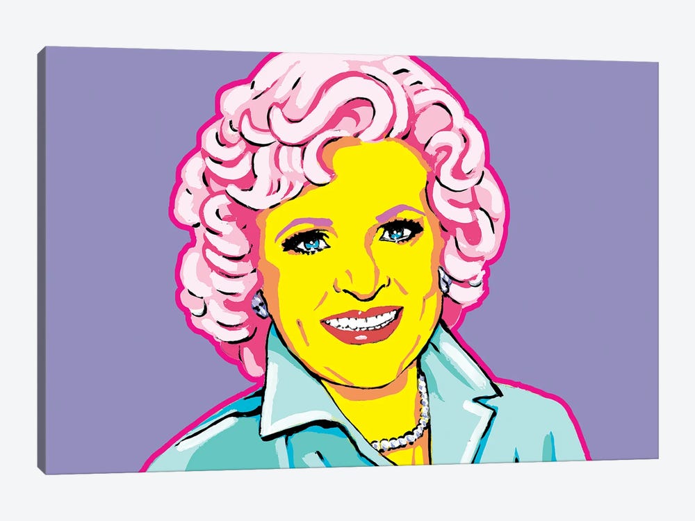 Betty White by Corey Plumlee 1-piece Canvas Wall Art