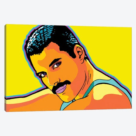Freddie Mercury Canvas Print #CYP69} by Corey Plumlee Canvas Wall Art