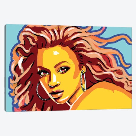 Beyonce Canvas Print #CYP6} by Corey Plumlee Canvas Wall Art