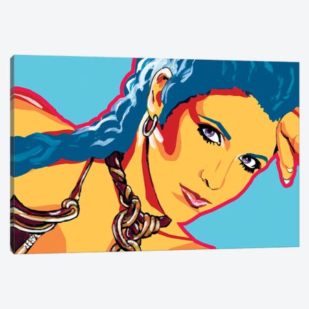 Carrie Fisher Canvas Print #CYP82} by Corey Plumlee Canvas Wall Art
