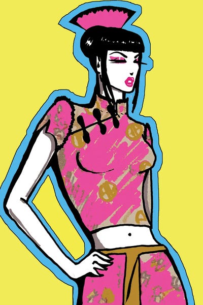 Women's Tops: Asia Yellow by Corey Plumlee