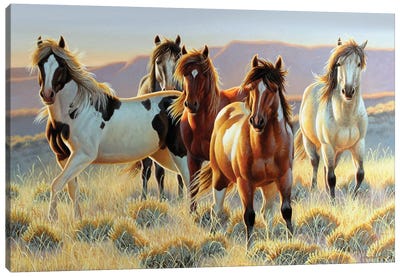 Horse Cutting Boards Canvas Art Print - Western Décor