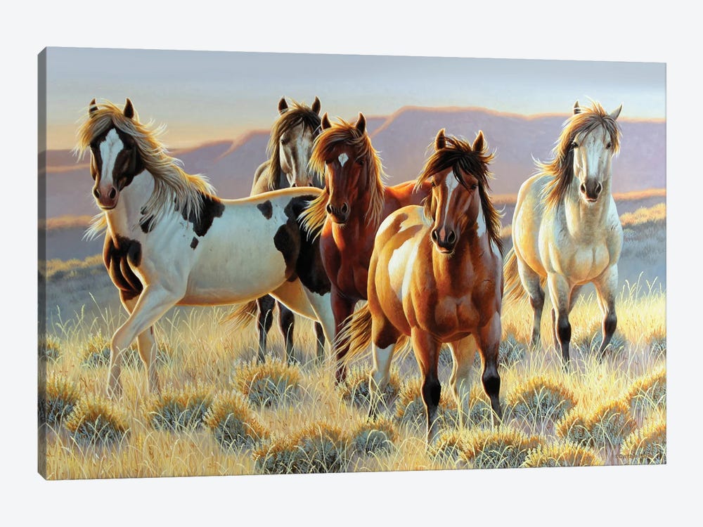 Horse Cutting Boards by Cynthie Fisher 1-piece Canvas Wall Art