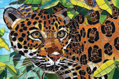 Jaguar Glass Mosaic by Cynthie Fisher art print