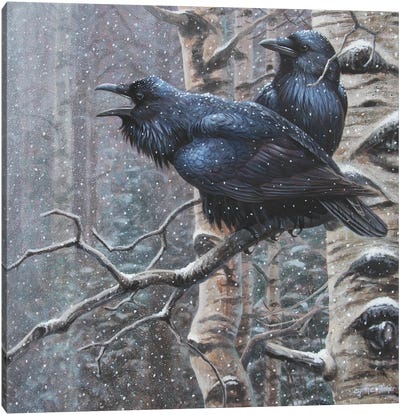 Ravens Canvas Art Print - Raven Art