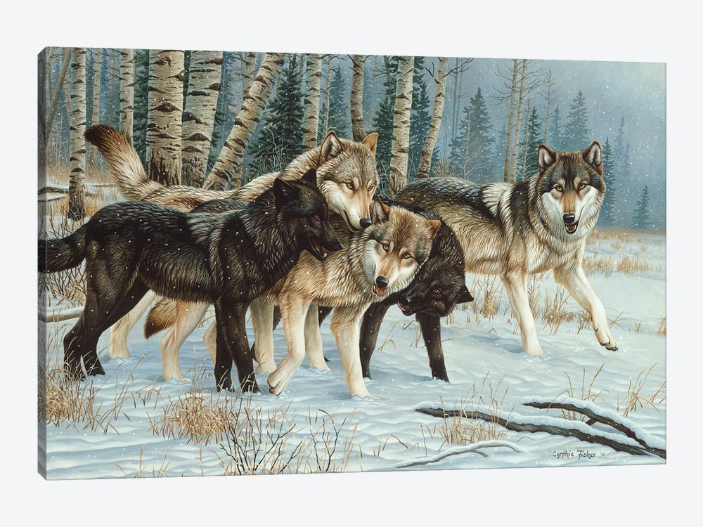 Wolf Pack I by Cynthie Fisher 1-piece Canvas Art