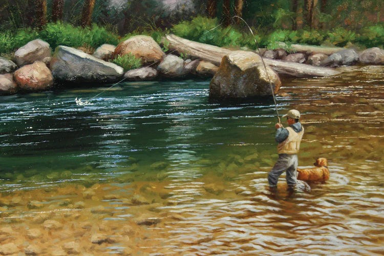 Flyfisherman III by Cynthie Fisher wall art