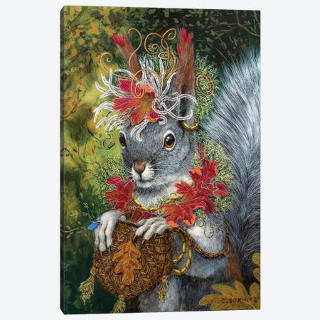 The Squirrel’s Dream Canvas Print #CYZ6} by Carolyn Schmitz Canvas Artwork
