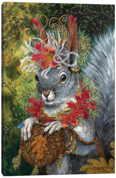 The Squirrel’s Dream Canvas Art Print - Squirrel Art