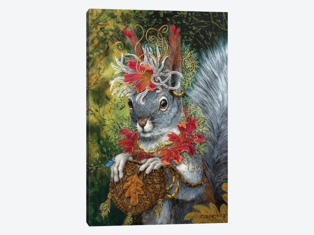 The Squirrel’s Dream by Carolyn Schmitz 1-piece Canvas Artwork