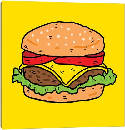 Burger Canvas Art Print - Nick Cocozza