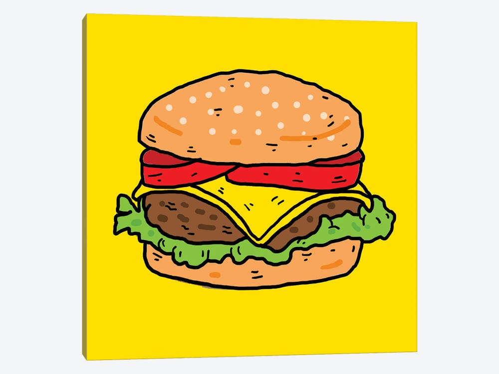 Burger by Nick Cocozza 1-piece Canvas Artwork