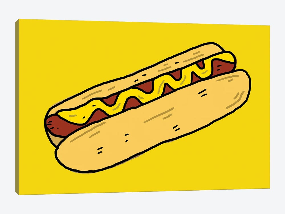 Hotdog by Nick Cocozza 1-piece Canvas Art Print