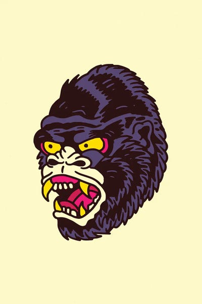 Gorilla by Nick Cocozza acrylic art print