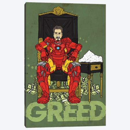 Greed Canvas Print #CZA133} by Nick Cocozza Canvas Print