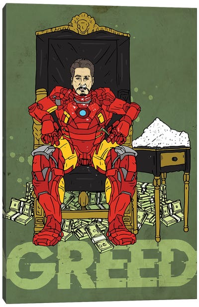 Greed Canvas Art Print - Iron Man