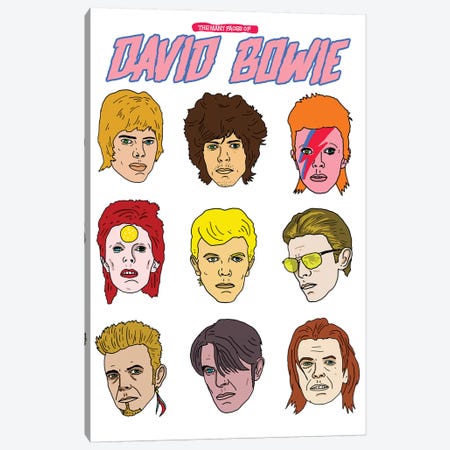 Faces Of Bowie Canvas Print #CZA17} by Nick Cocozza Art Print