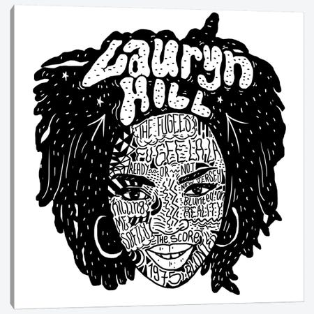 Lauryn Hill Canvas Print #CZA26} by Nick Cocozza Canvas Artwork