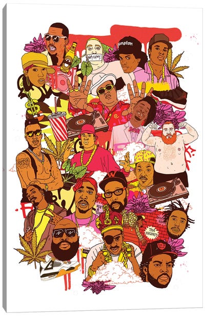 Rap Legends Canvas Art Print - Band Art