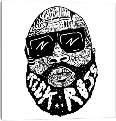 Rick Ross Canvas Art Print - Rap & Hip-Hop Art