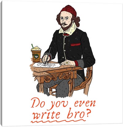 Shakespeare Canvas Art Print - Satirical Humor Art