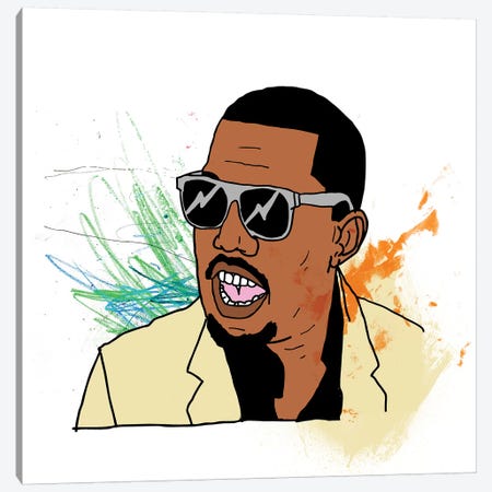 Kanye Canvas Print #CZA48} by Nick Cocozza Art Print