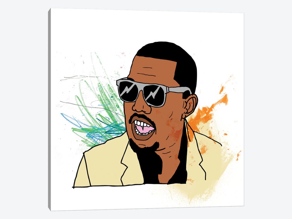 Kanye by Nick Cocozza 1-piece Canvas Art Print