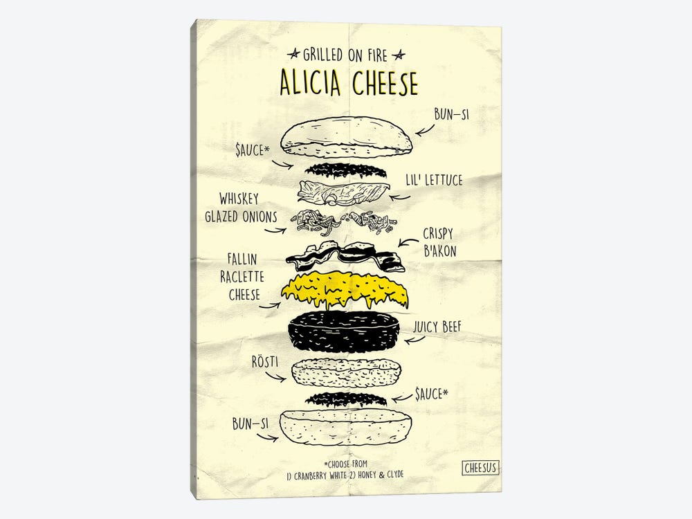 Alicia Cheese by Nick Cocozza 1-piece Art Print