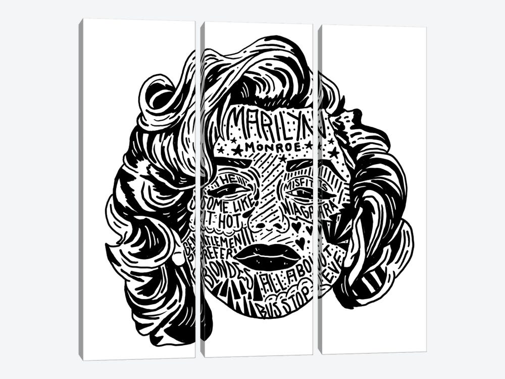 Marilyn by Nick Cocozza 3-piece Canvas Print