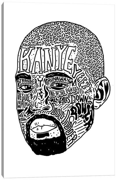Kanye II Canvas Art Print - Nick Cocozza